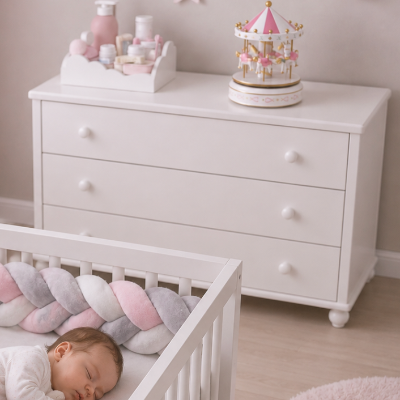 mobile bebe carrousel rose