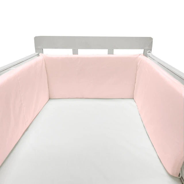 TOUR DE LIT BÉBÉ COTON ROSE
