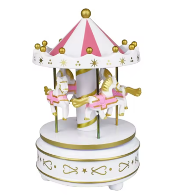 carrousel rose mobile musique bebe