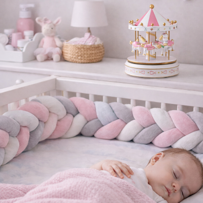 carrousel rose musique mobile bebe