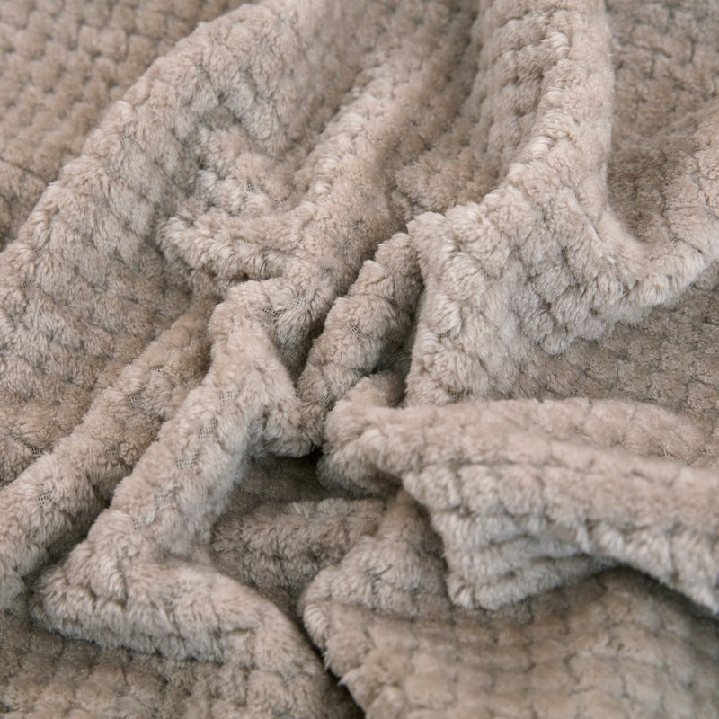 COUVERTURE BÉBÉ : MICROFIBRE POLAIRE BEIGE