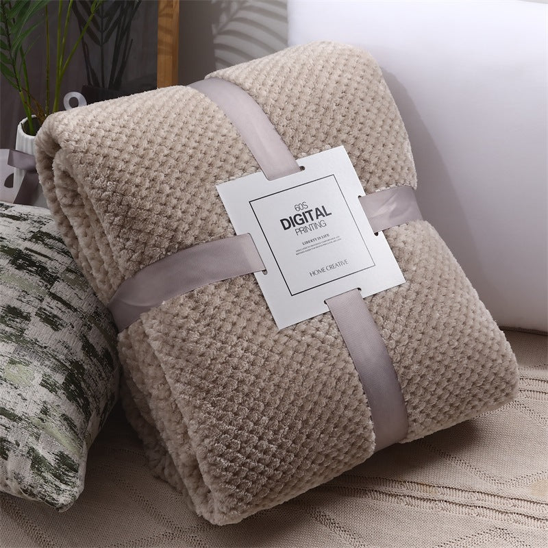 COUVERTURE BÉBÉ : MICROFIBRE POLAIRE BEIGE