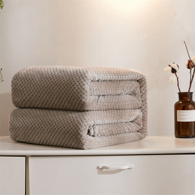 COUVERTURE BÉBÉ : MICROFIBRE POLAIRE BEIGE
