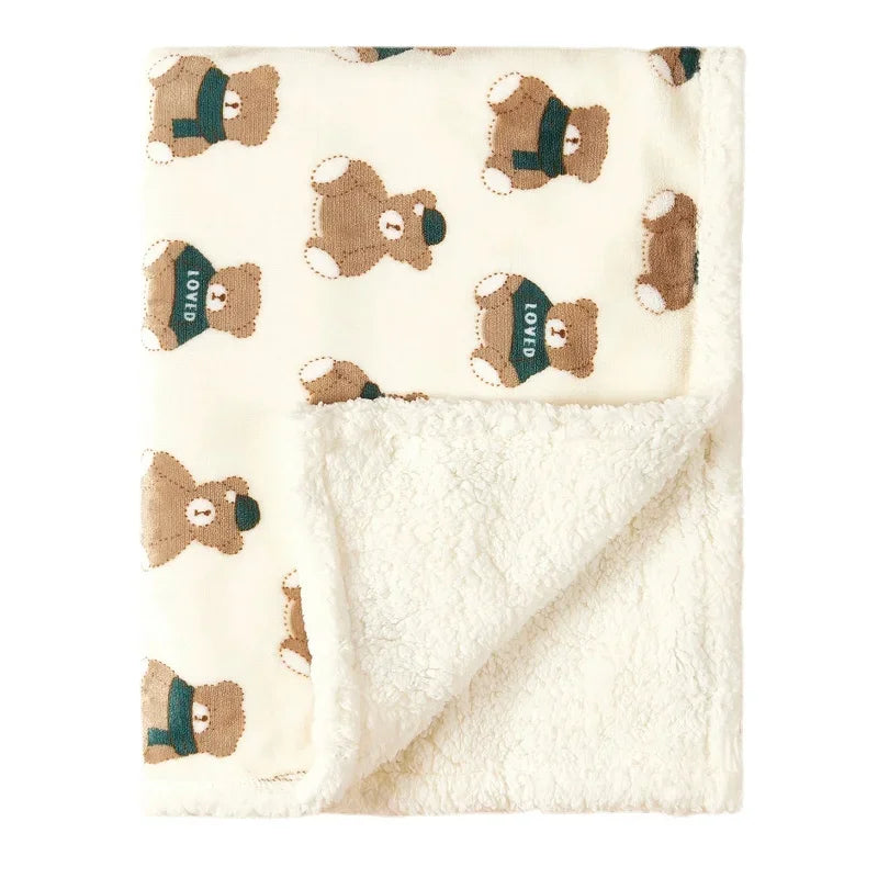 couverture-bebe-ourson-vert