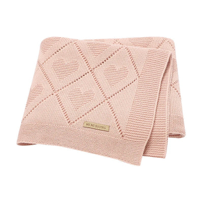 couverture-bebe-tricot-coton-rose