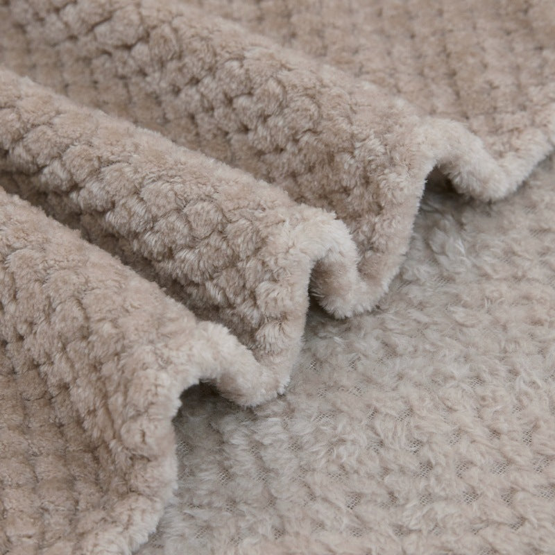 COUVERTURE BÉBÉ : MICROFIBRE POLAIRE BEIGE