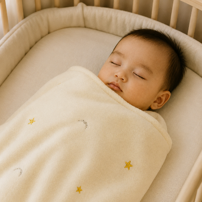 couverture bebe etoile lune