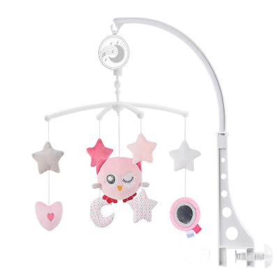 mobile bébé hibou rose