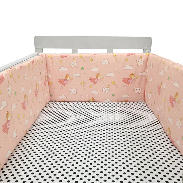 TOUR DE LIT BÉBÉ COTON ROSE