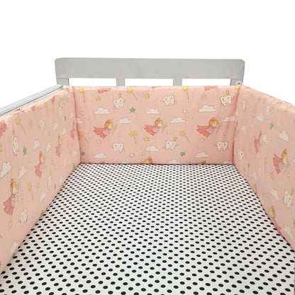 TOUR DE LIT BÉBÉ COTON ROSE