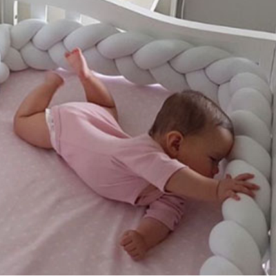 TRESSE DE LIT COTON VELOURS BLANC