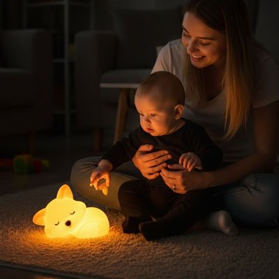 Veilleuse bébé renard douce nuit